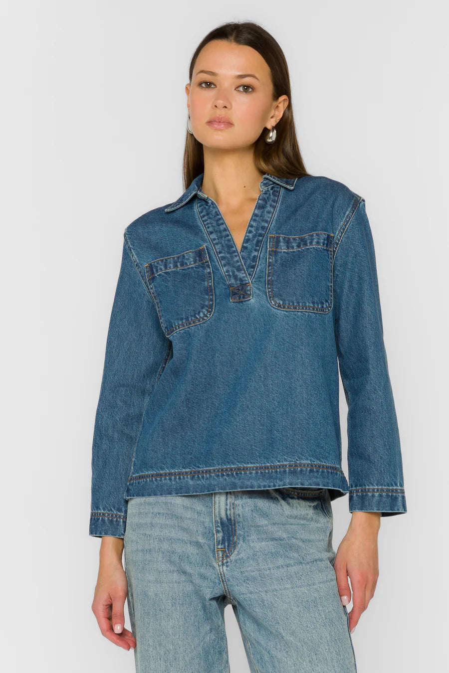 Stevie Denim Popover