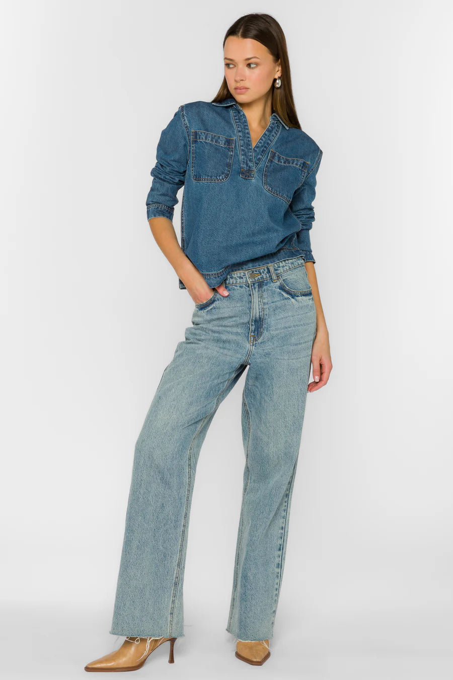 Stevie Denim Popover