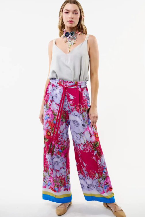 Starletta Pants Aqua Floral
