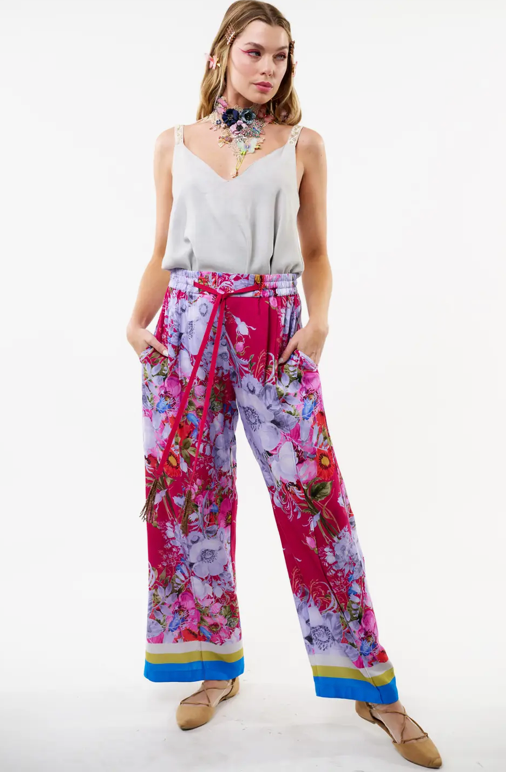 Starletta Pants Aqua Floral