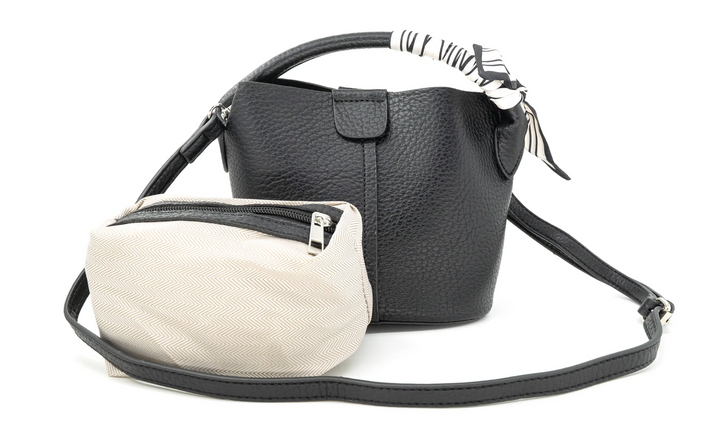 Mini Bucket Bag with Scarf