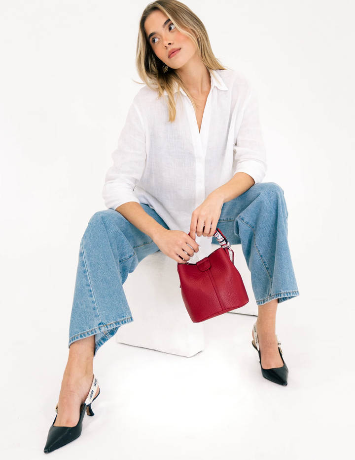 Mini Bucket Bag with Scarf