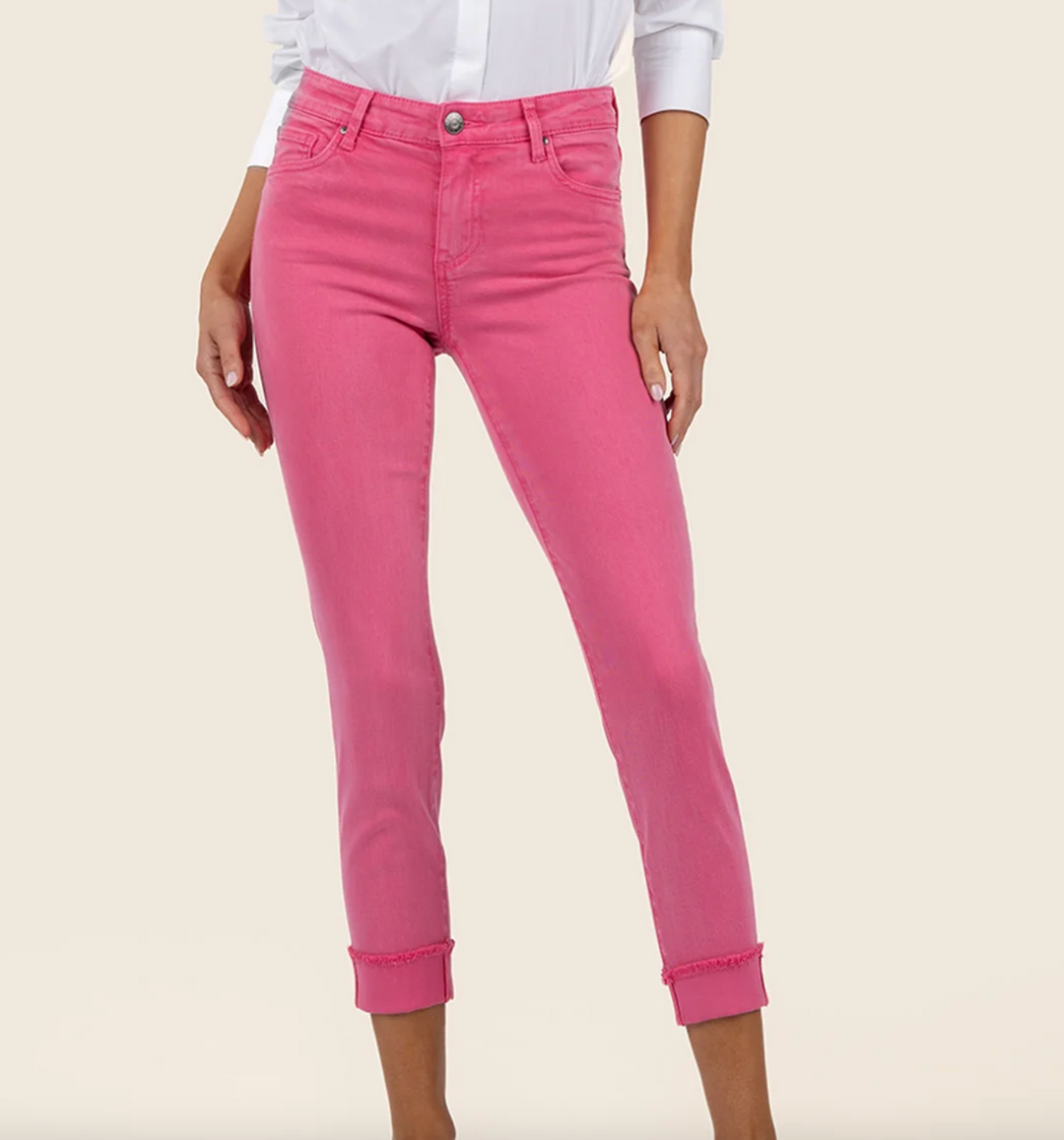 Amy Crop Straight Leg Fray Jeans