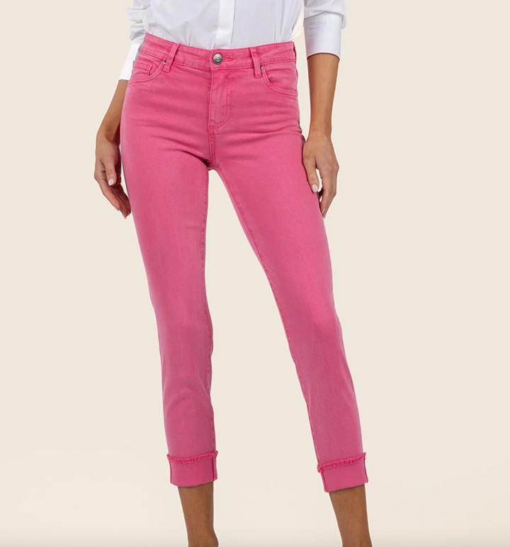 Amy Crop Straight Leg Fray Jeans