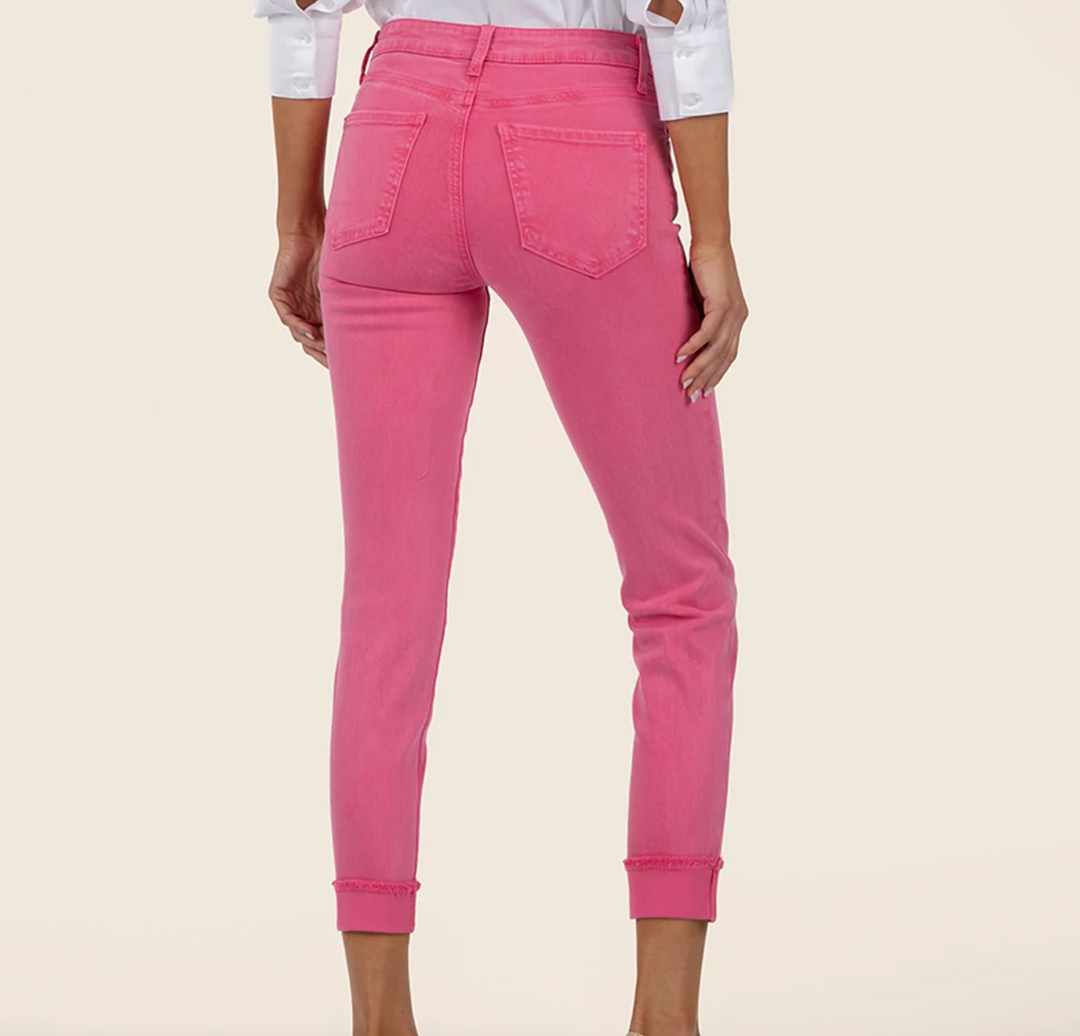 Amy Crop Straight Leg Fray Jeans