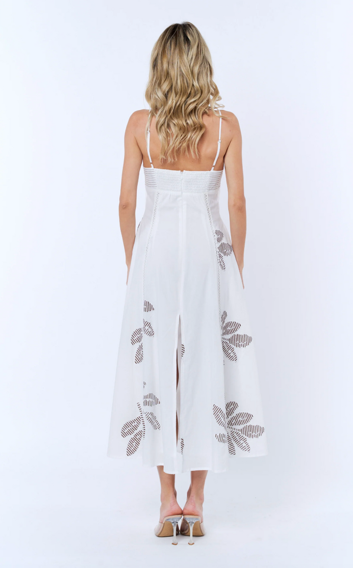 Topstitched Midi Dress