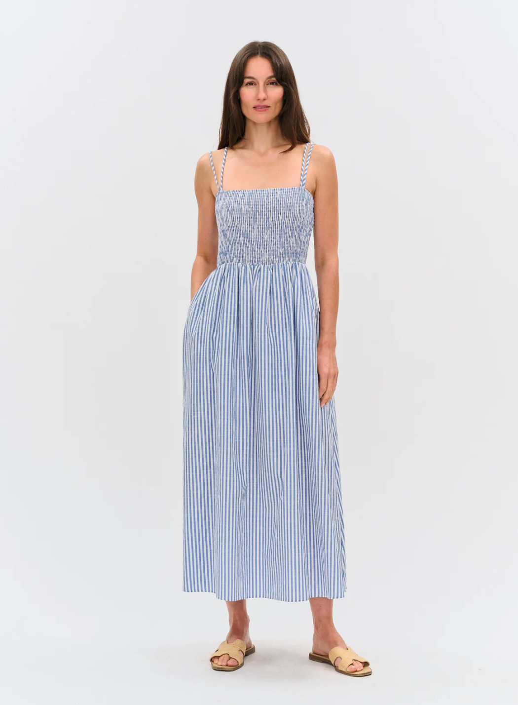 Ebony Striped Smock Dress