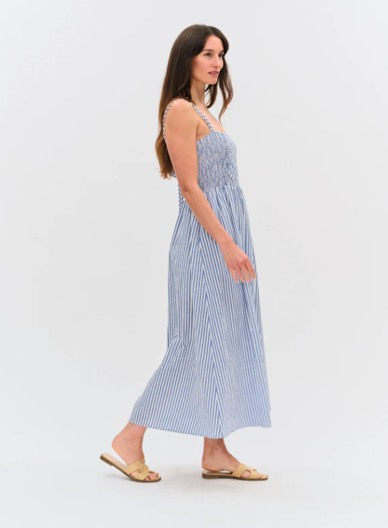 Ebony Striped Smock Dress