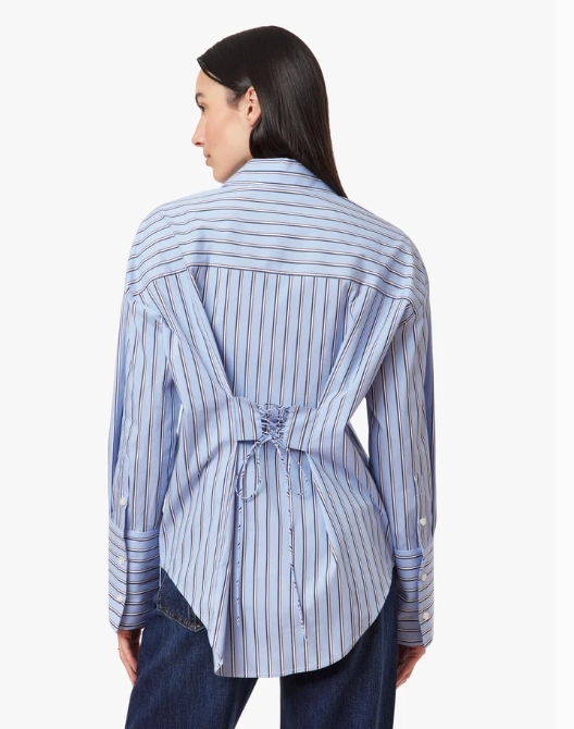 Tie Back Poplin Shirt
