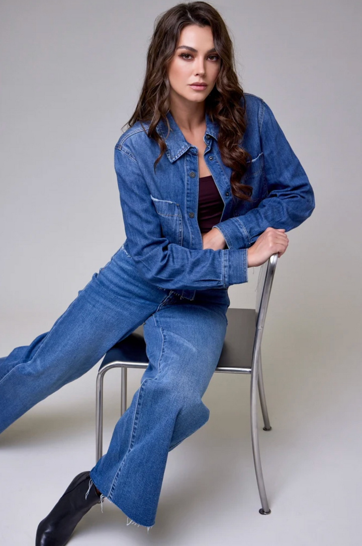 Cropped Denim Shirt