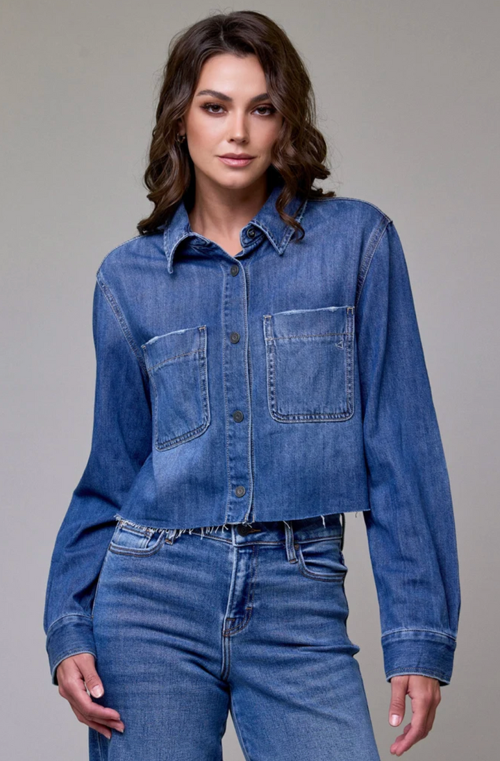 Cropped Denim Shirt