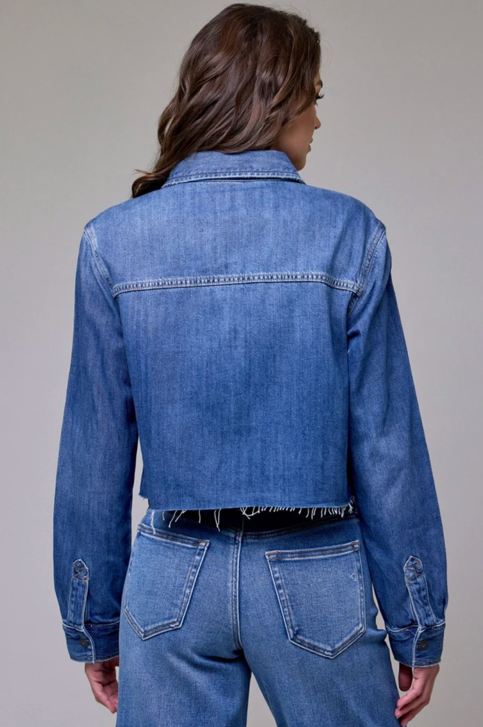 Cropped Denim Shirt