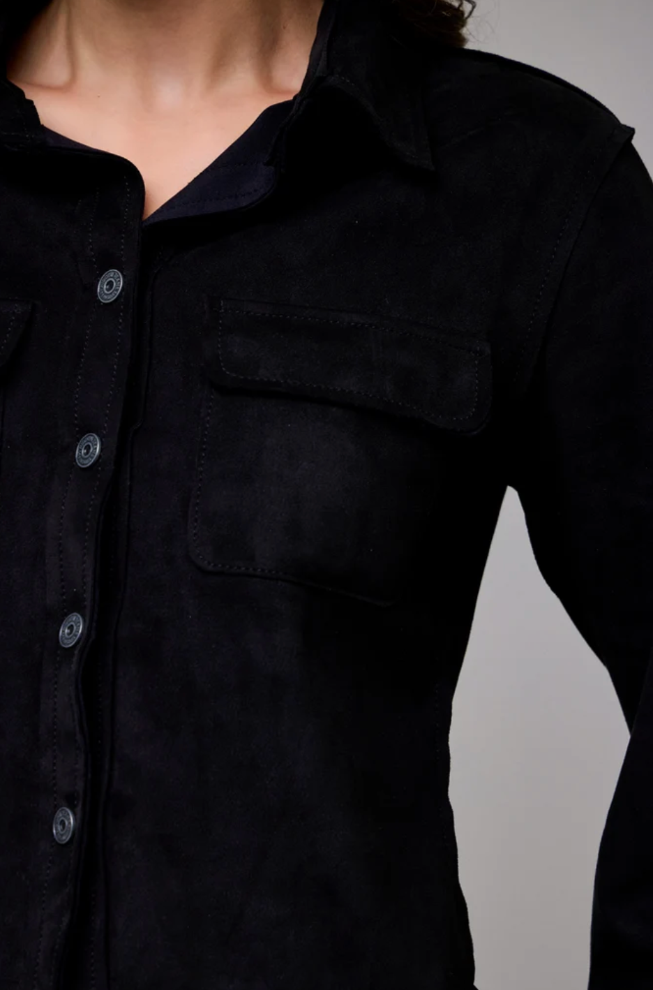Sueded Shrunken Shirt