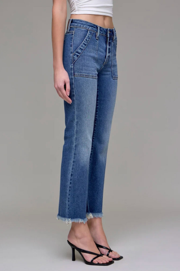 Happi Frayed Hem Cargo Crop