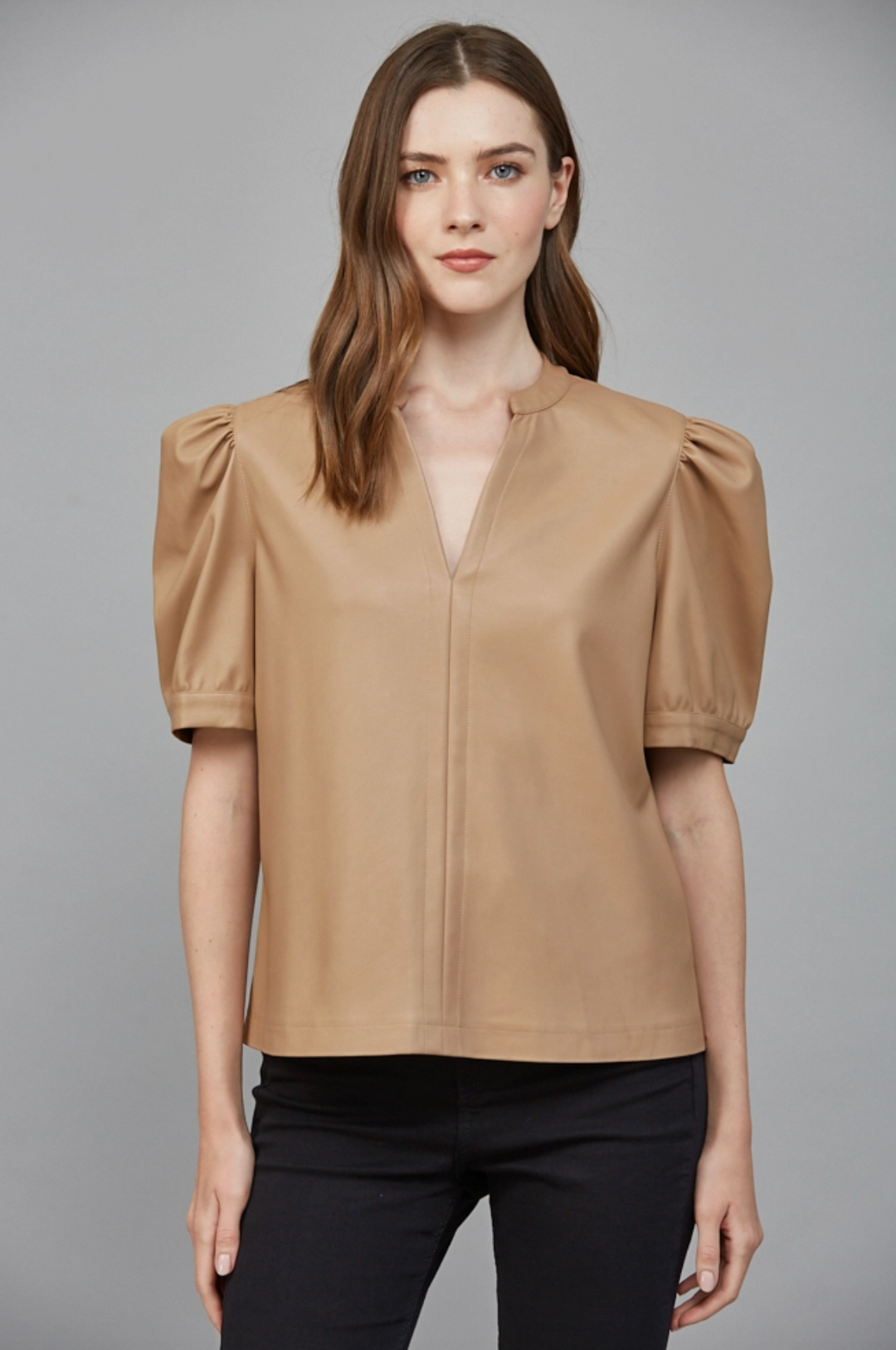 Faux Leather Top