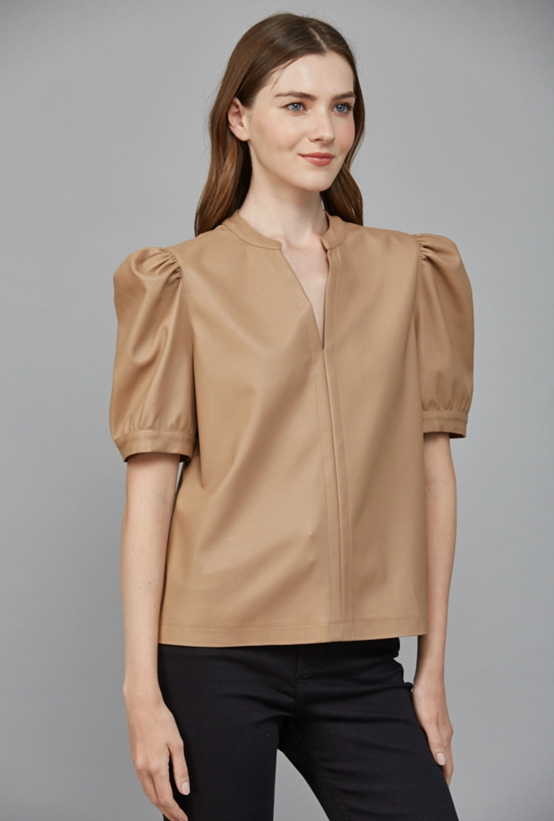 Faux Leather Top