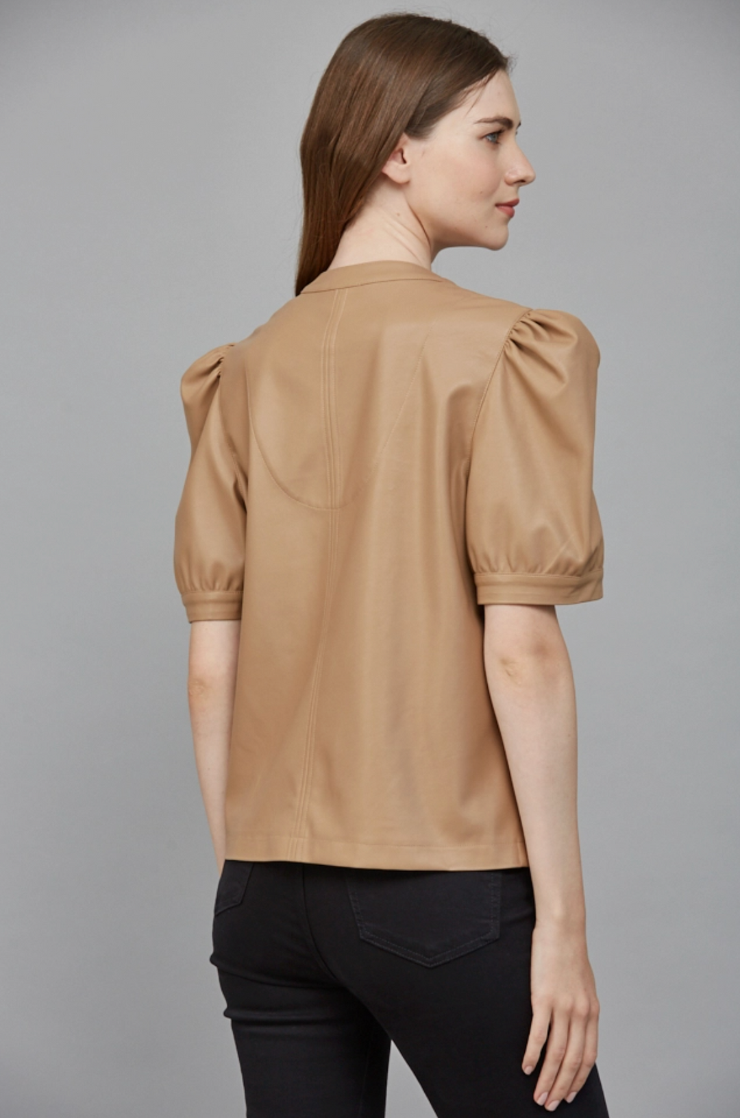 Faux Leather Top