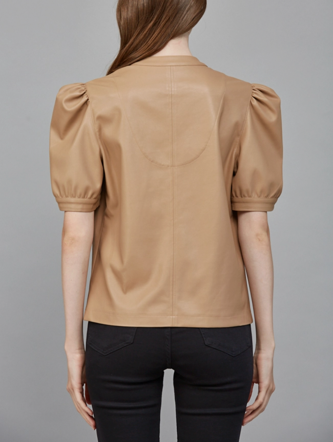 Faux Leather Top