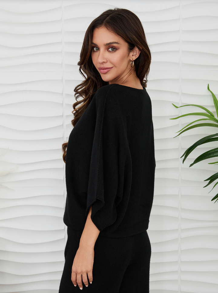 Crew Neck Batwing Sweater
