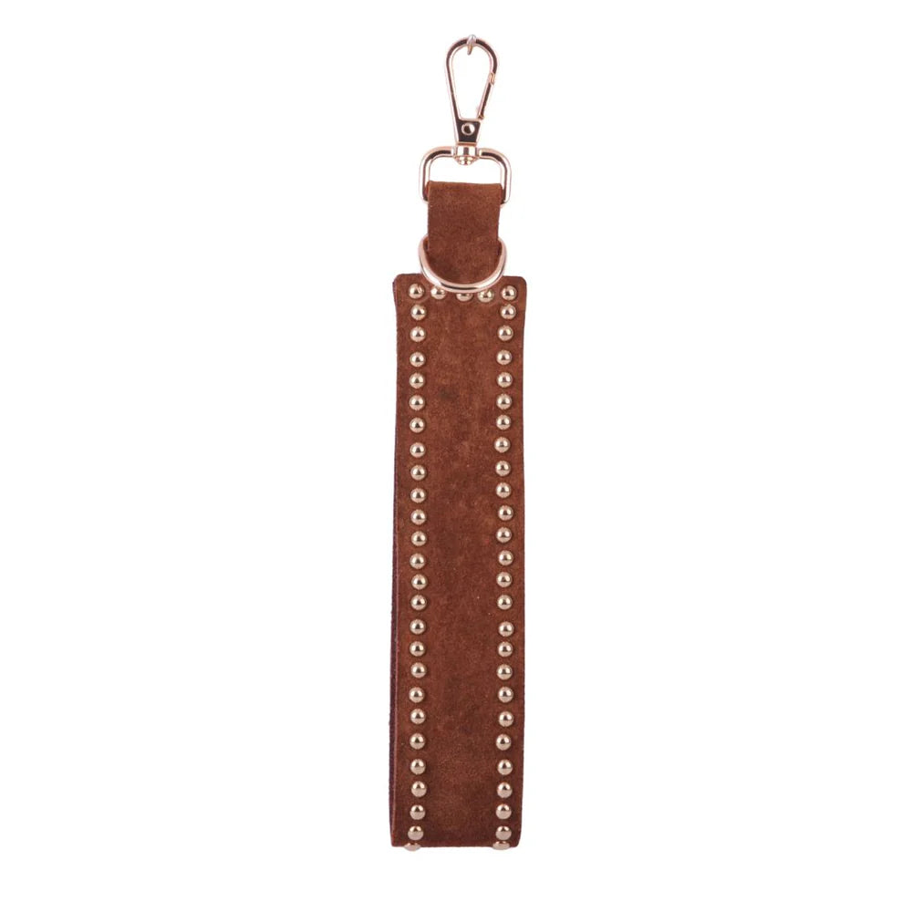 Studded Suede Bag Charm