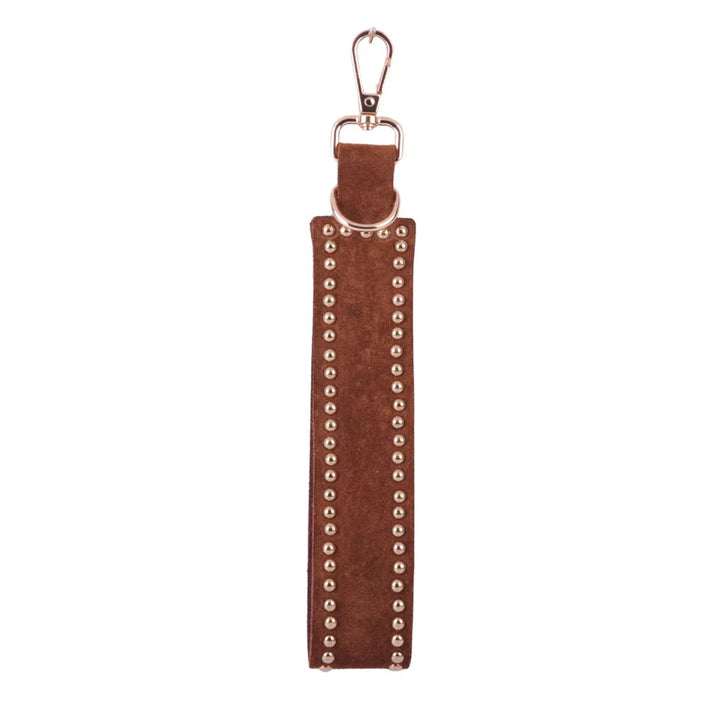 Studded Suede Bag Charm