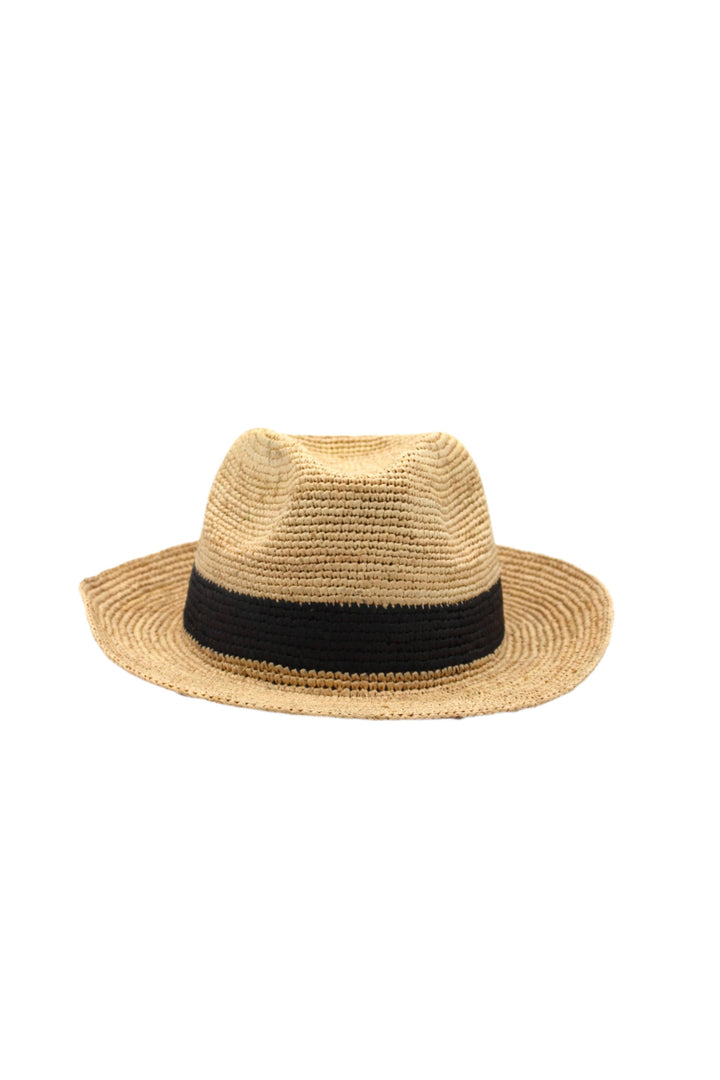 Crochet Fedora - Unisex Straw Hat