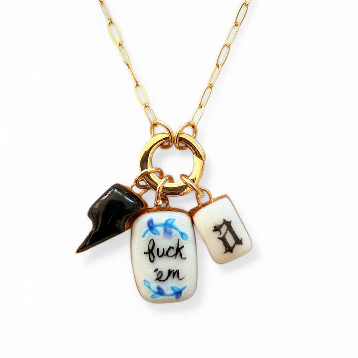 Paperclip Chain with Charm Holder