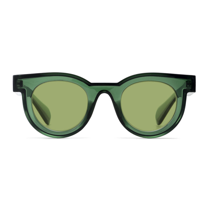 MILO |Transparent Green| Green Lens | Polarized Sunglasses