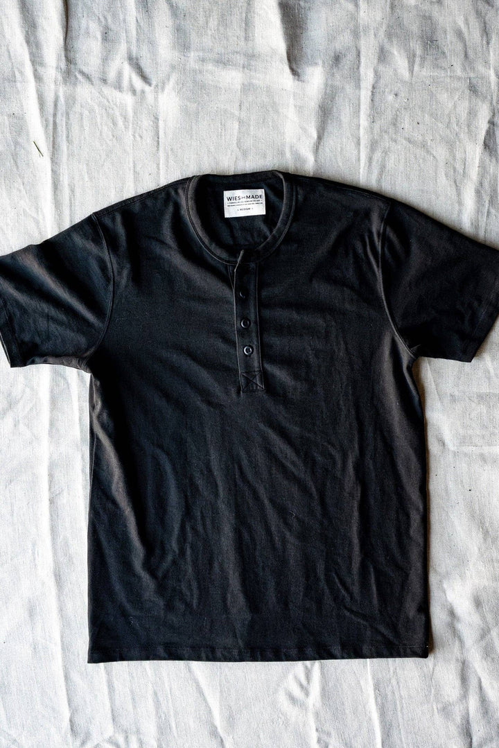 Men | Bolinas Henley | Heavyweight 8oz 100% Cotton - Basalt