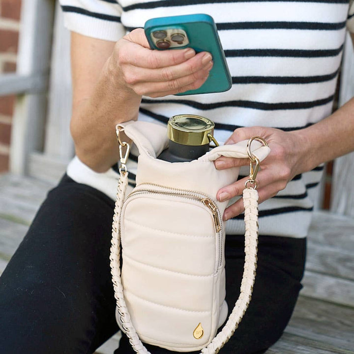 Ivory Vegan Leather HydroBag® with Strap Bundle