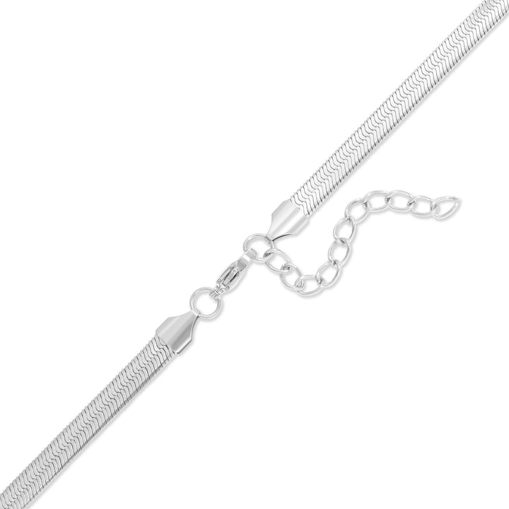 18K Gold PVD Herringbone Charm Holder Necklace