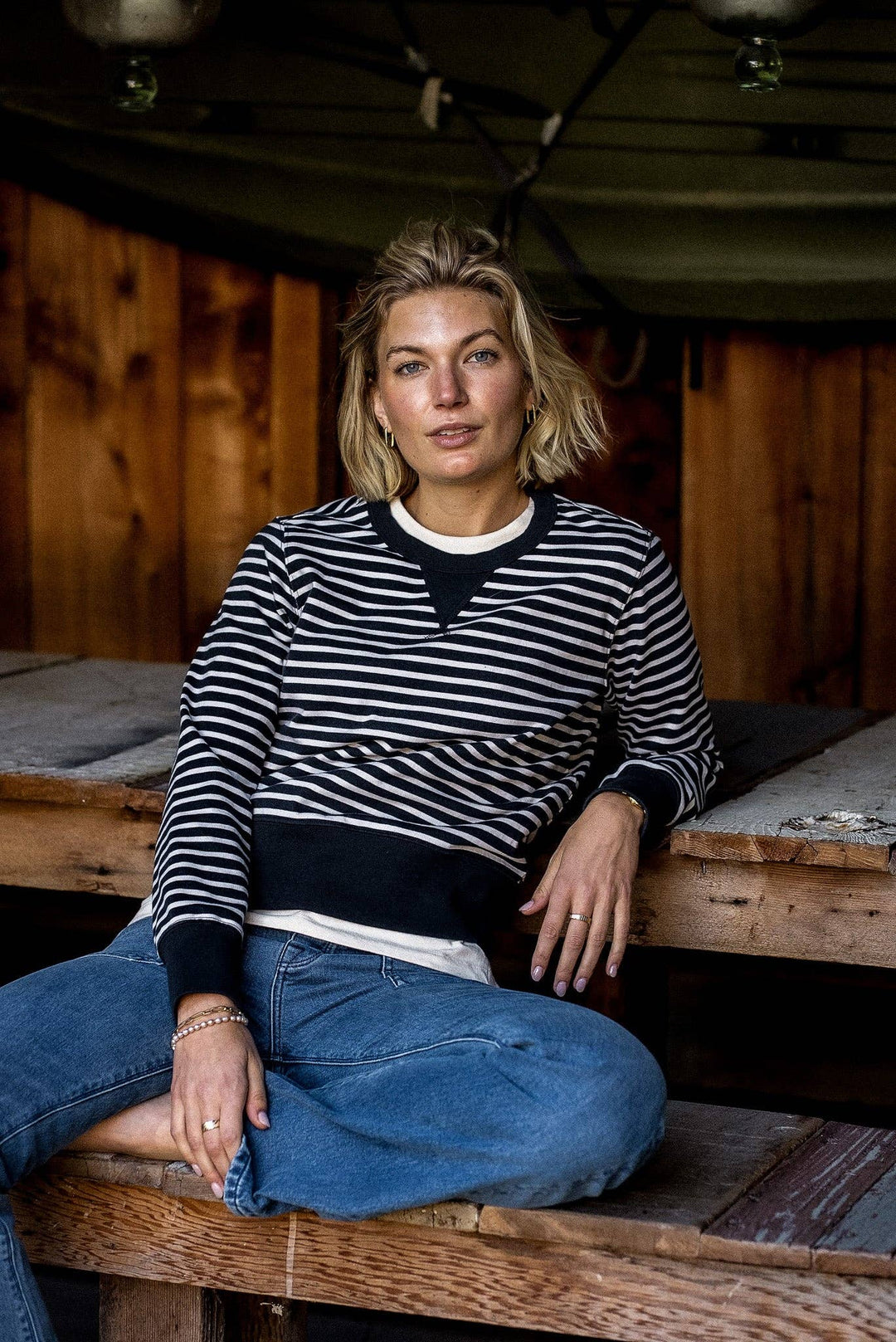 Women | Stinson Pullover | 12oz Rugby Jersey 100% cotton - Stripe