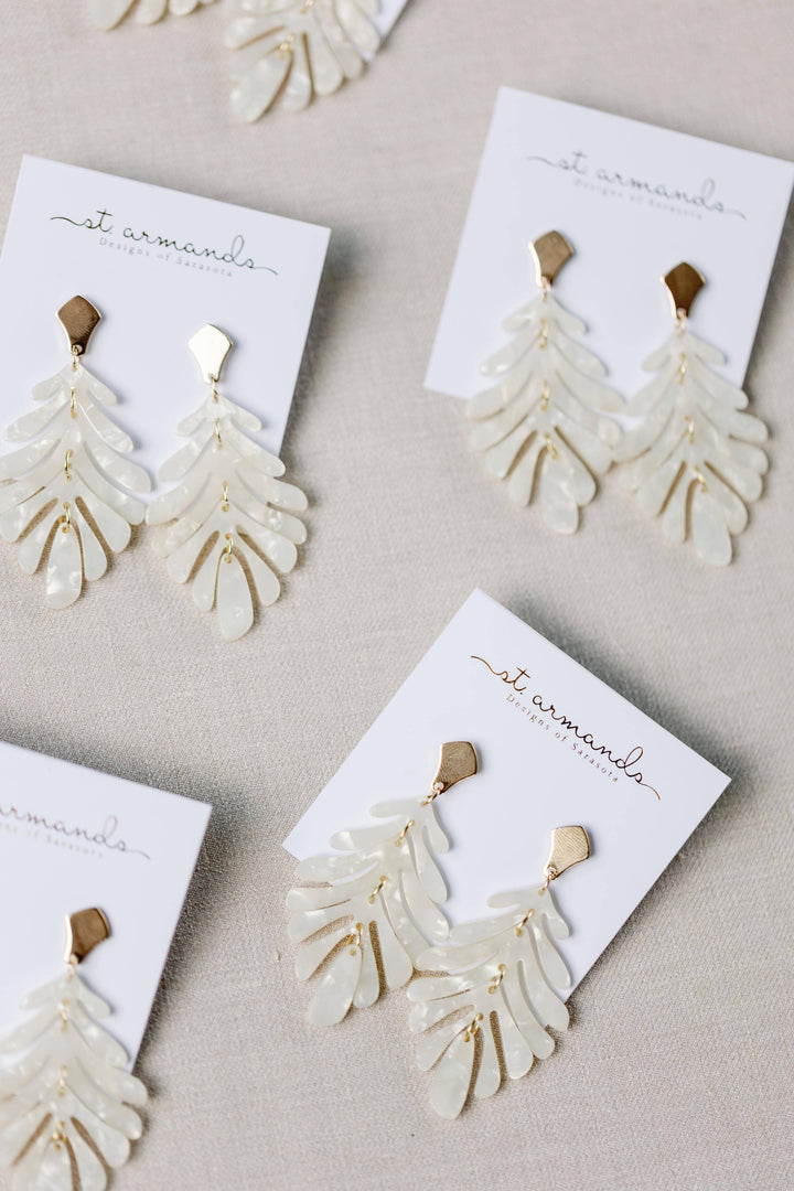 White Petite Palm Drops