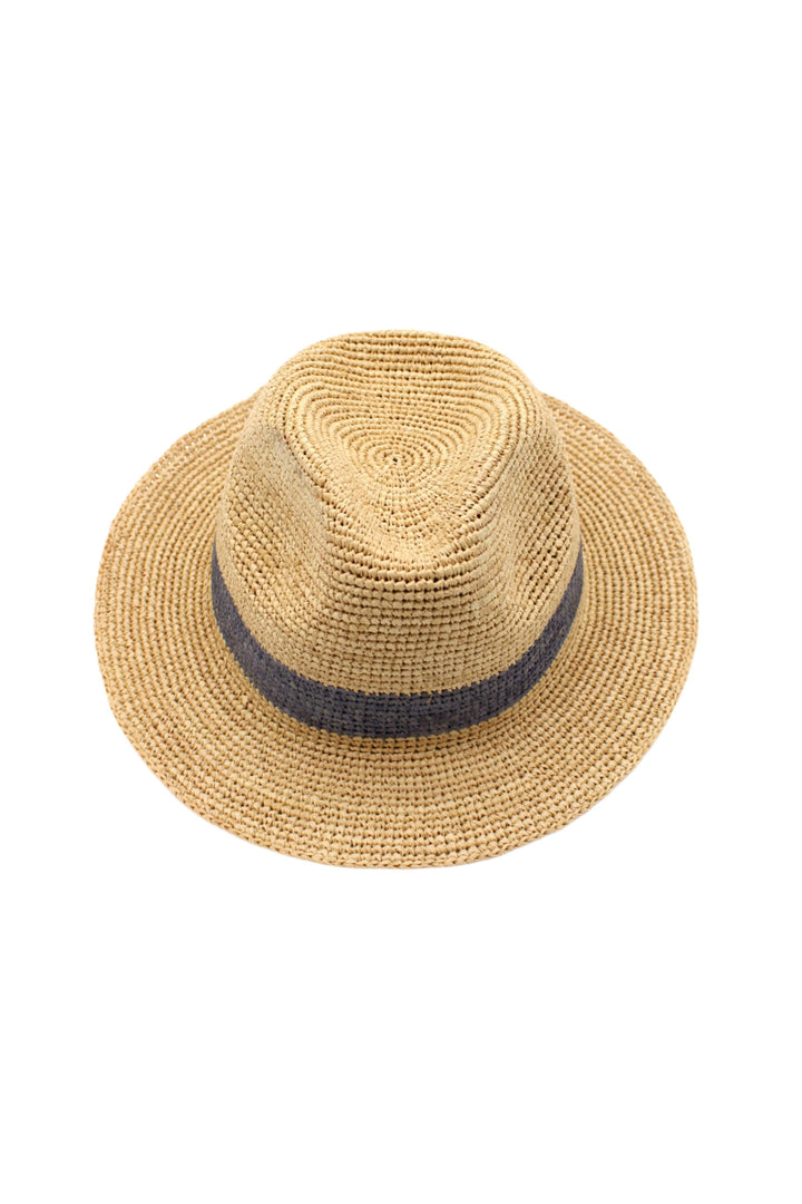 Crochet Fedora - Unisex Straw Hat