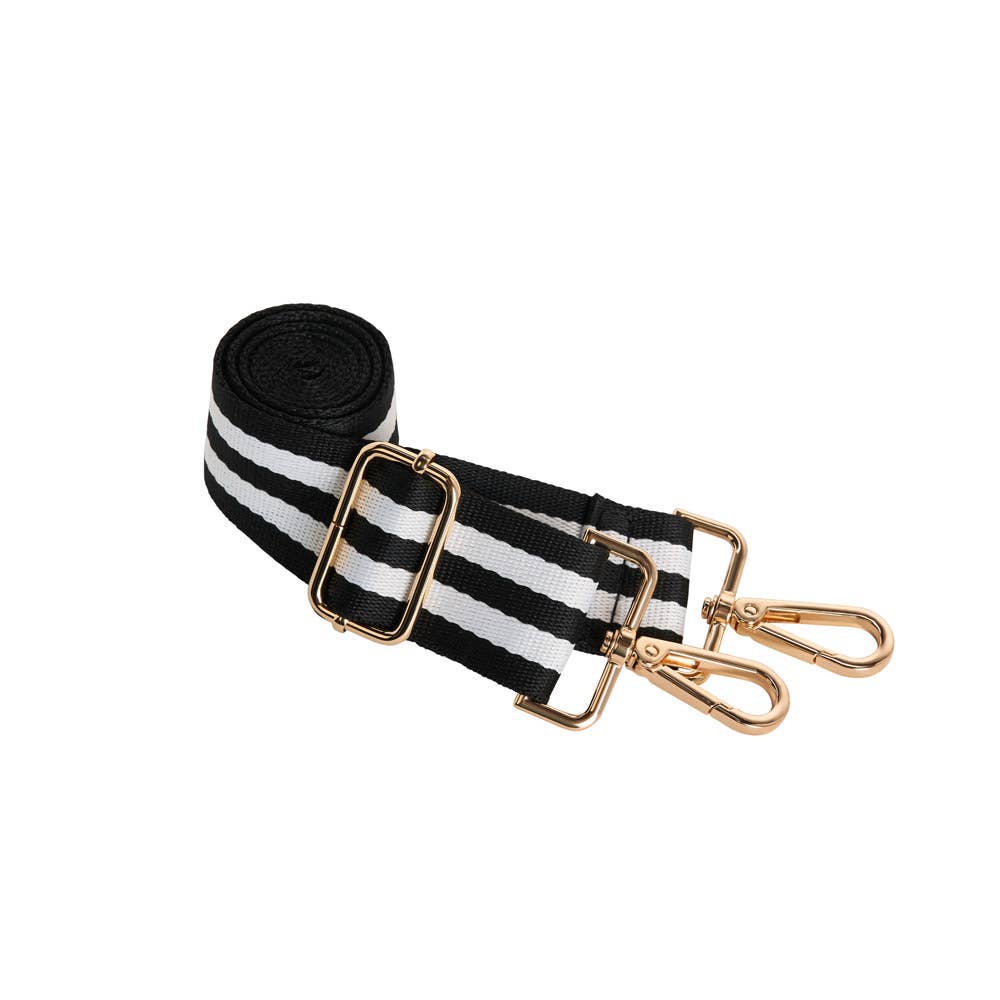 White Ripstop HydroBag with Black and White Striped Strap