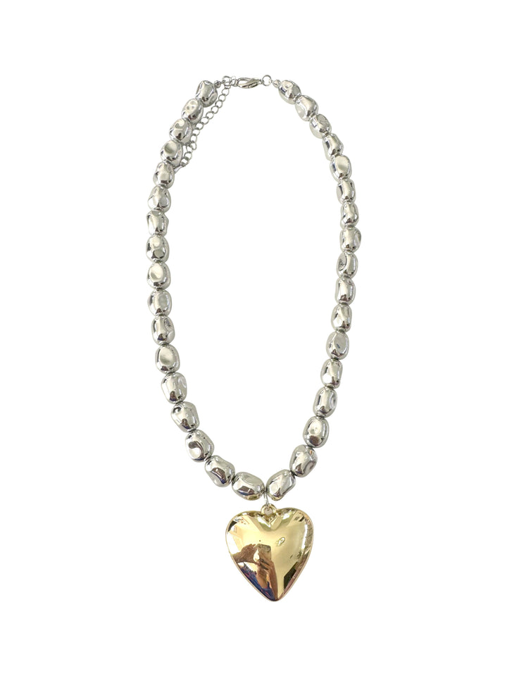 Bebe Heart Charm Necklace