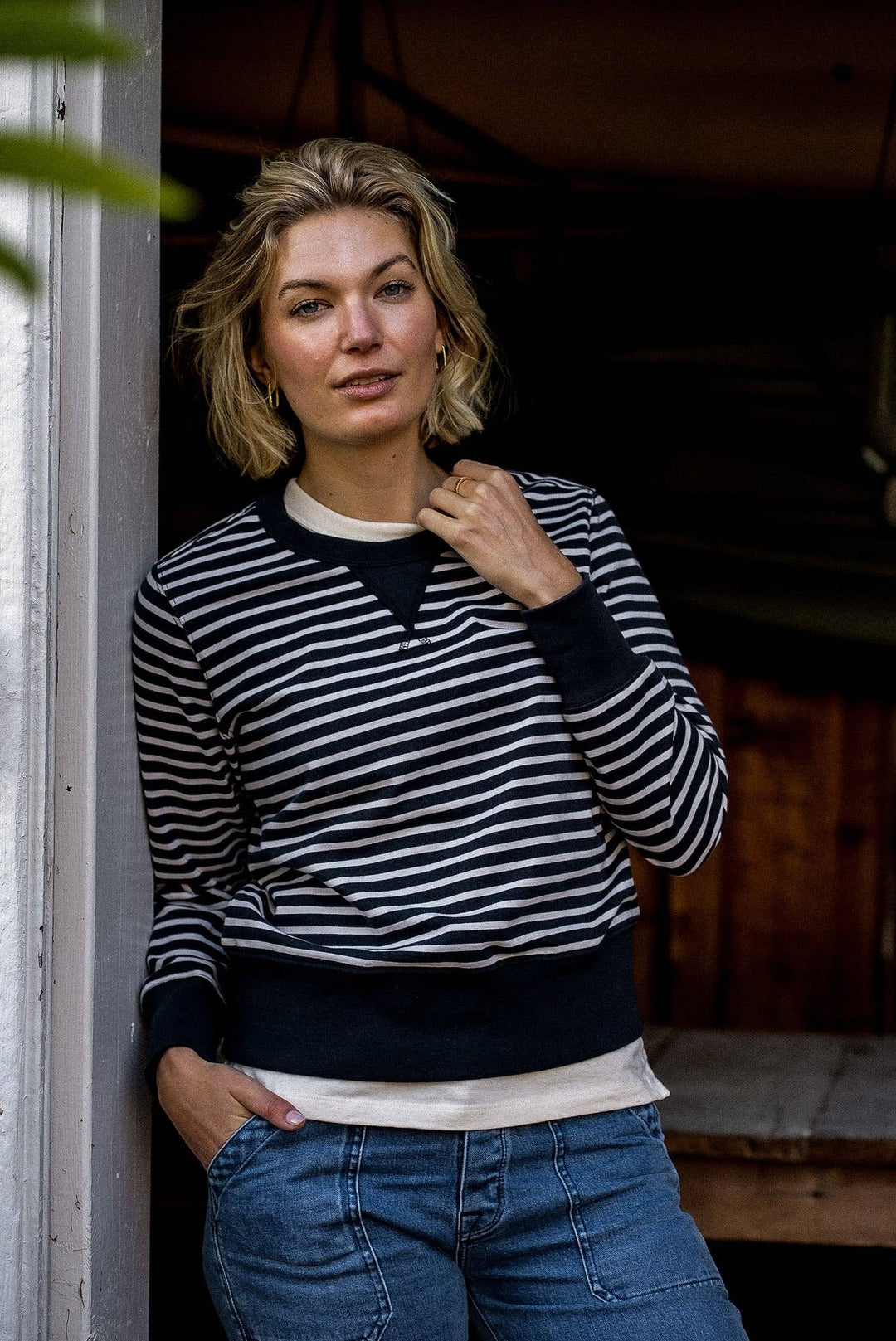 Women | Stinson Pullover | 12oz Rugby Jersey 100% cotton - Stripe