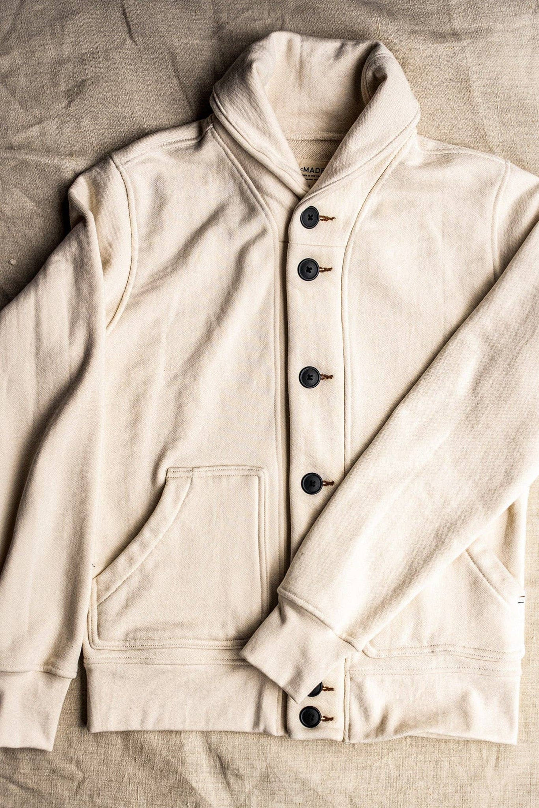 Women | Bodega Cardigan | 14oz 100% Cotton French Terry - Natural