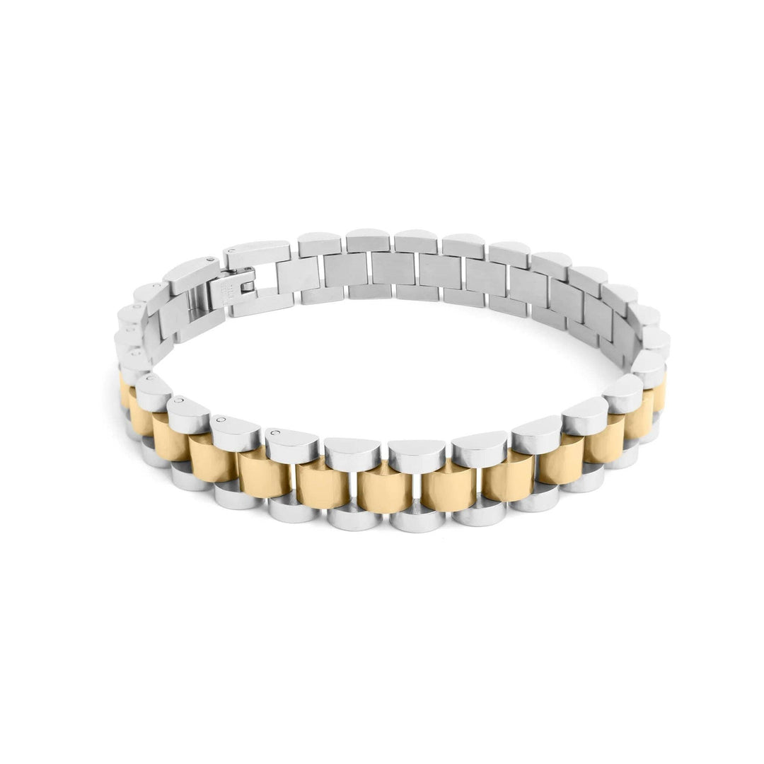 18K Gold Stainless Steel  Mixted Metal Watch Band Bracelet