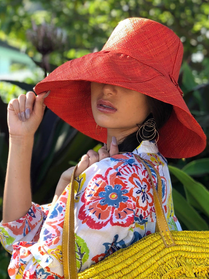 5" & 7" Wide Brim Sun Hat: Solid Color Packable Sunhats