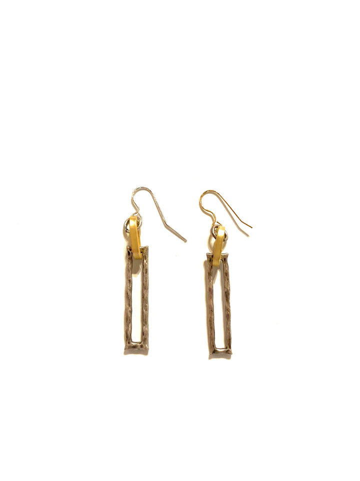 Fall-E - earrings with hammered paperclip links