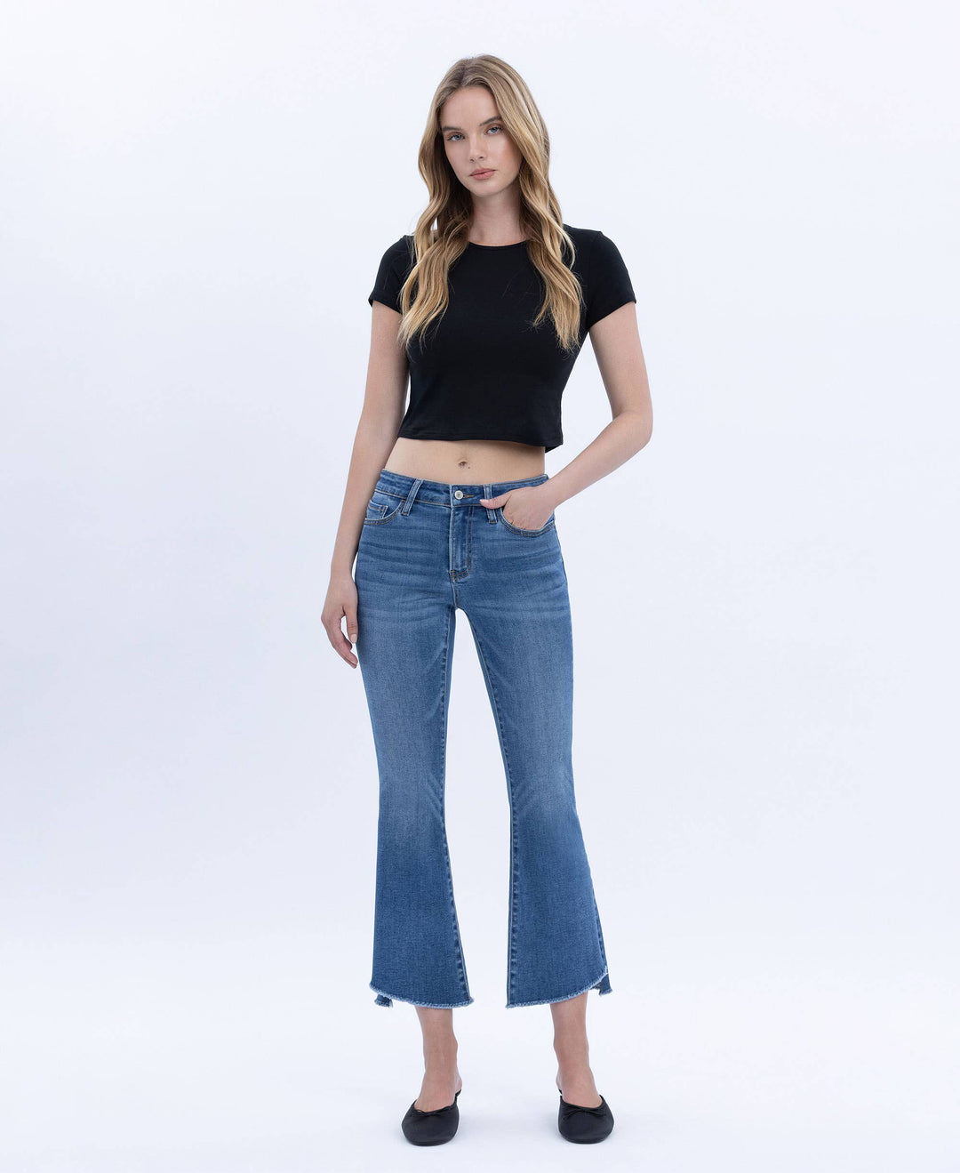 Alison Mid Rise Crop Flare
