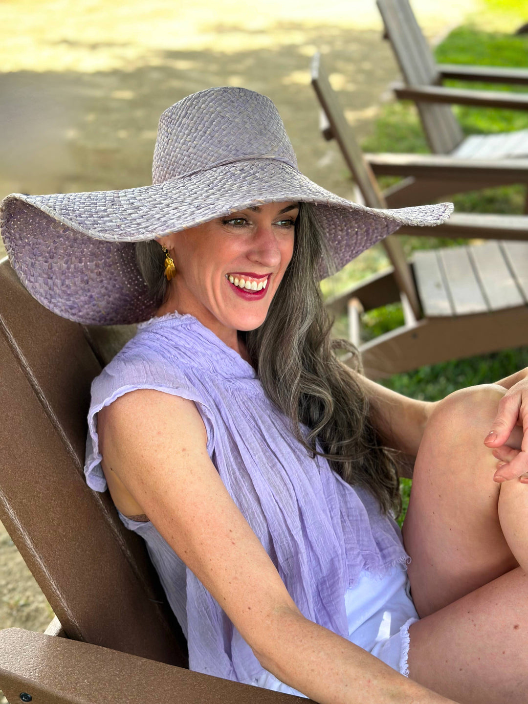 7" Brim Natasha Woven XL Straw Sun Hats