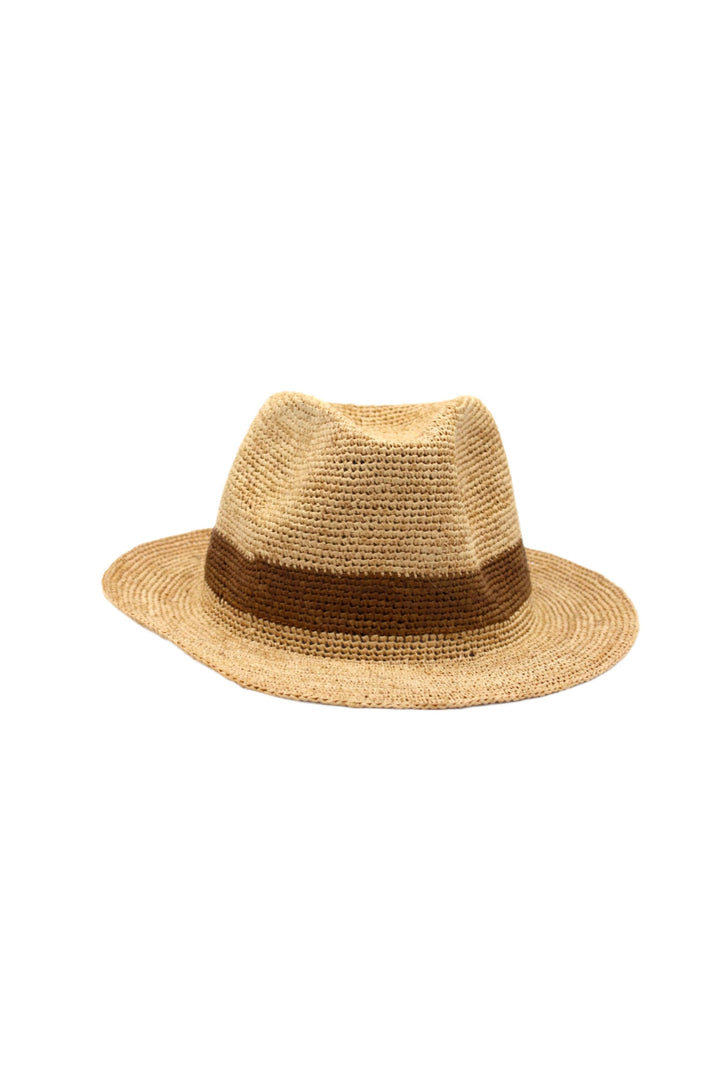 Crochet Fedora - Unisex Straw Hat