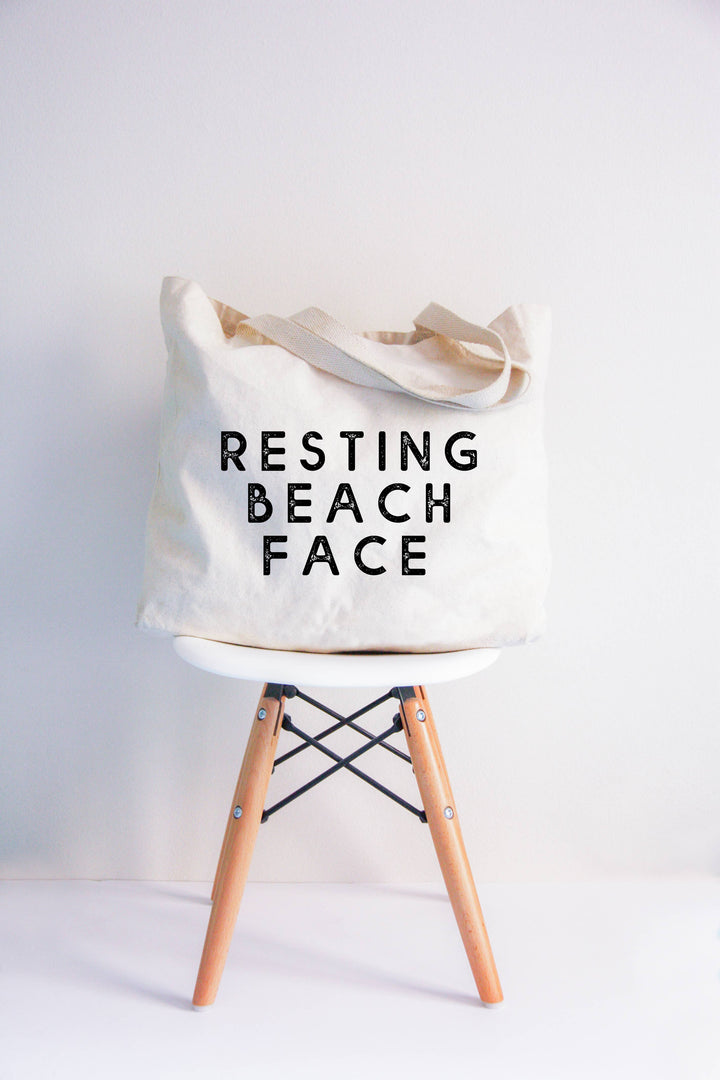 Resting Beach Face Tote Bag 2 SIZES