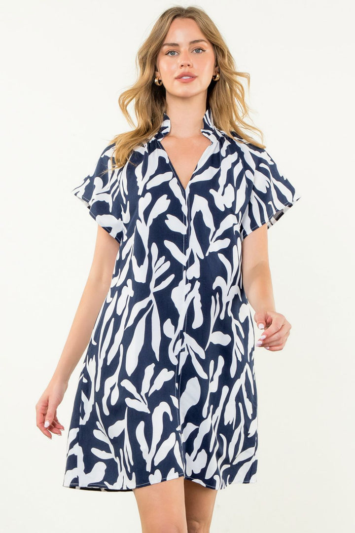 Print Short Sleeve Dress