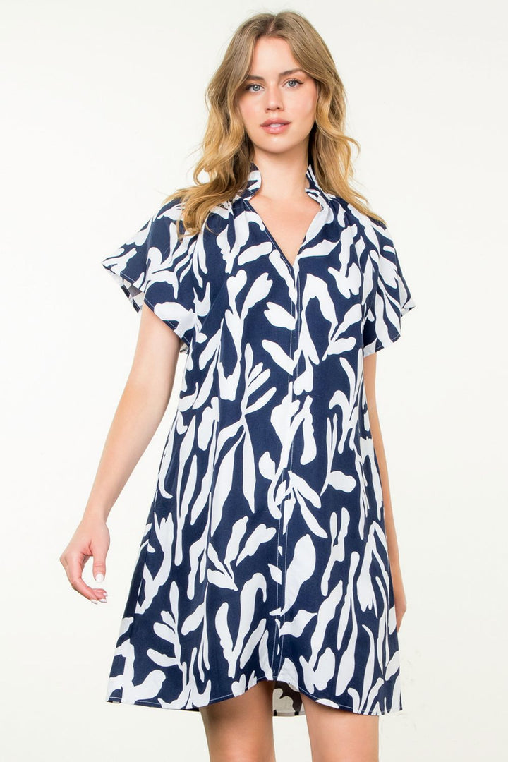 Print Short Sleeve Dress