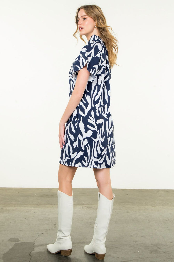 Print Short Sleeve Dress