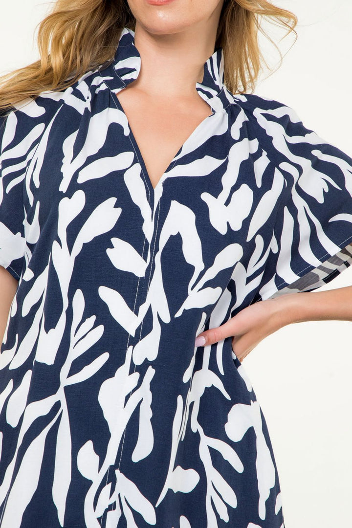 Print Short Sleeve Dress